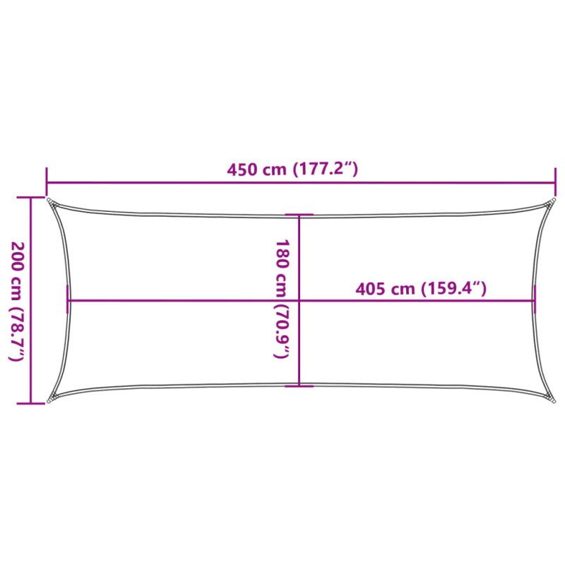 vidaXL Tieniaca plachta 160 g/m² antracitová 2x4,5 m HDPE