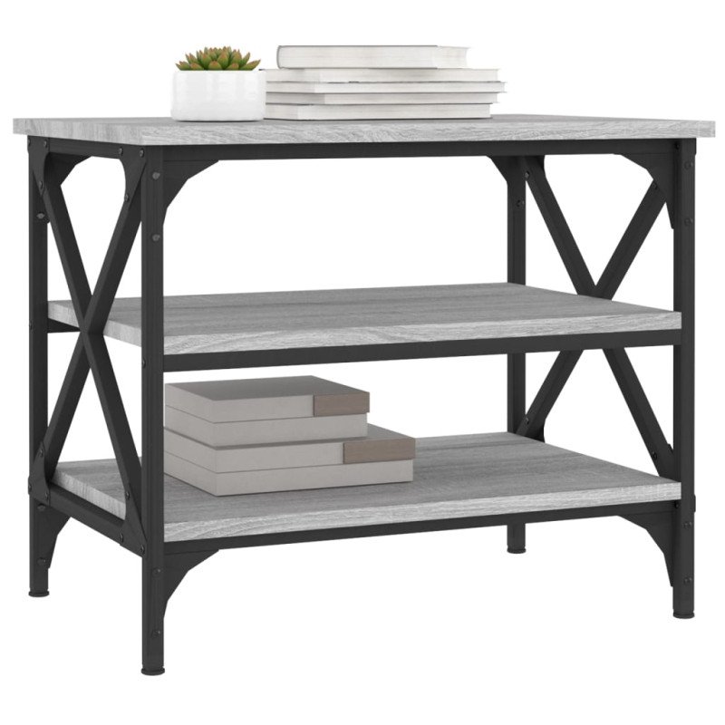 vidaXL Bočný stolík sivý dub sonoma 55x38x45 cm spracované drevo