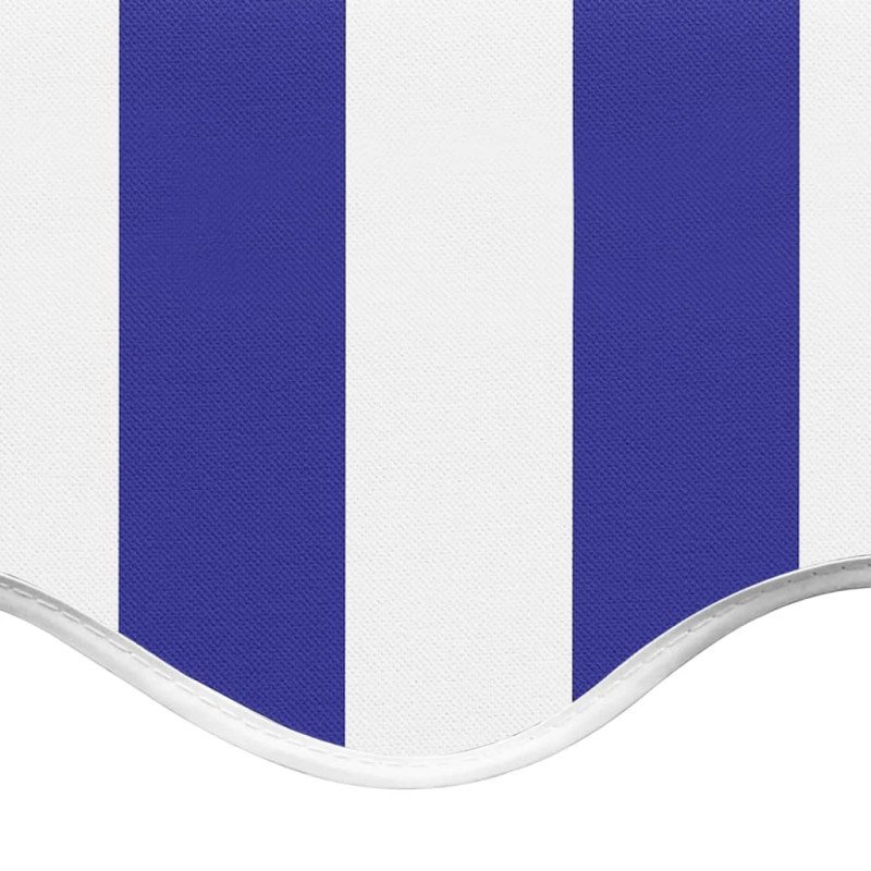 vidaXL Náhradná látka na markízu modro-biela 4,5x3,5 m