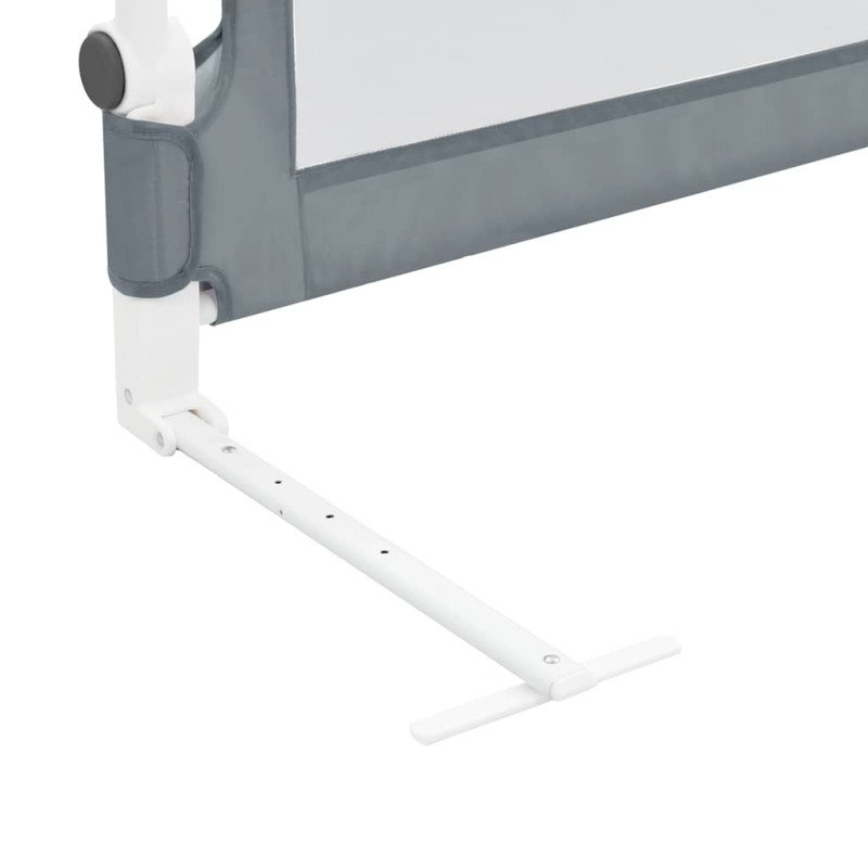 vidaXL Zábrana na detskú posteľ, sivá 120x42 cm, polyester