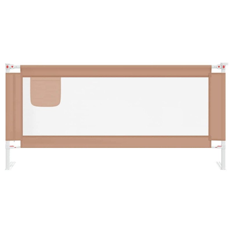 vidaXL Zábrana na detskú posteľ sivohnedá 200x25 cm látka