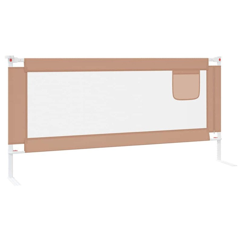 vidaXL Zábrana na detskú posteľ sivohnedá 200x25 cm látka