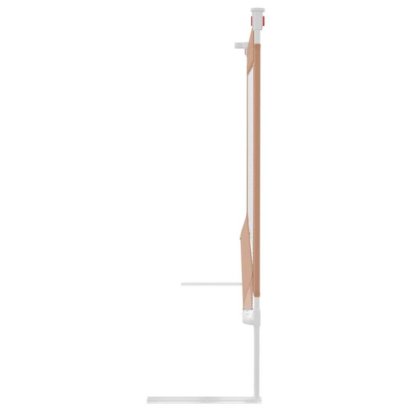 vidaXL Zábrana na detskú posteľ sivohnedá 200x25 cm látka