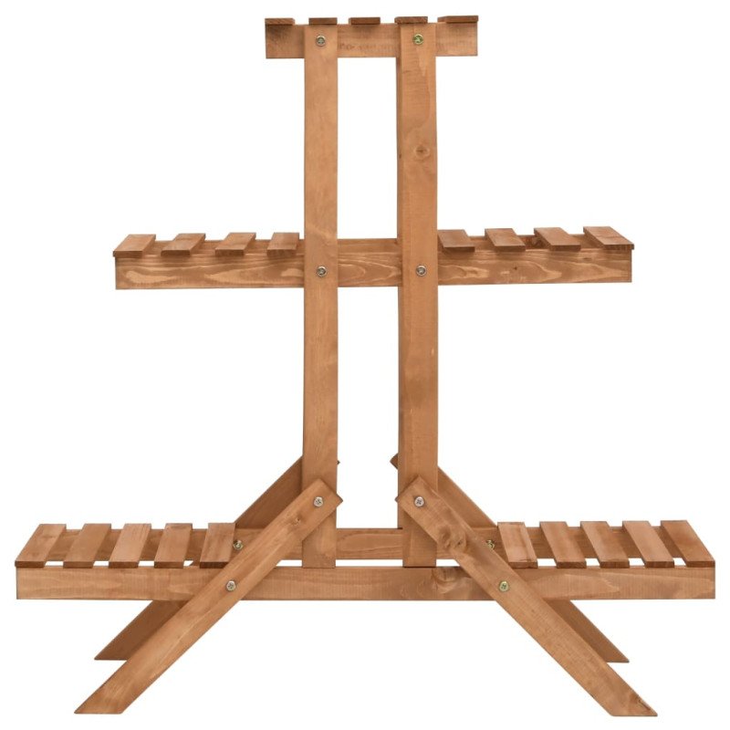 vidaXL Stojan na kvetiny 83x25x83 cm jedľové drevo