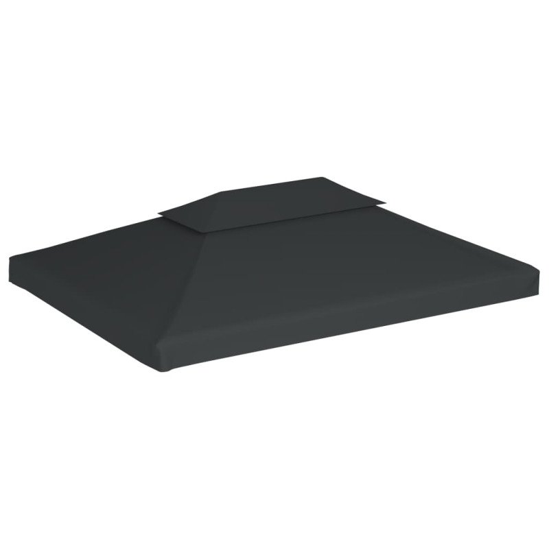 vidaXL Dvojitá strieška na altánok 310 g/m², 4x3 m, antracitová