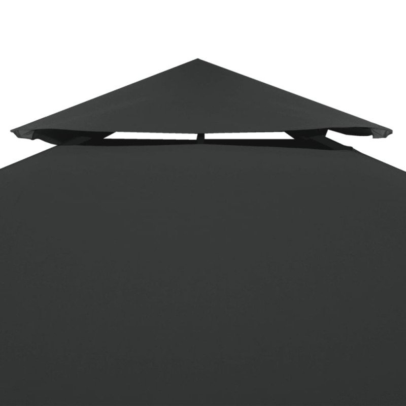 vidaXL Dvojitá strieška na altánok 310 g/m², 4x3 m, antracitová