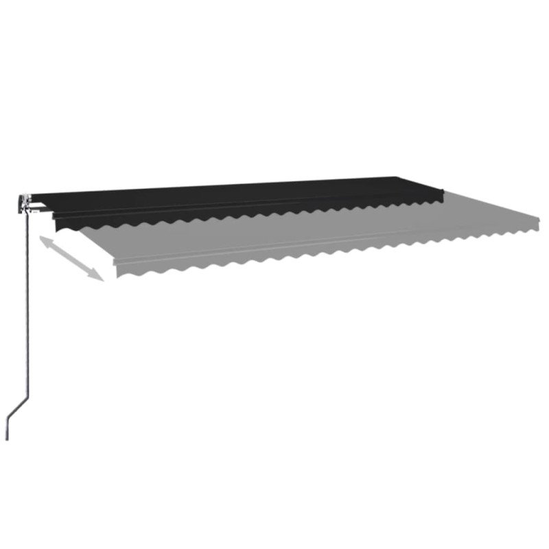 vidaXL Automaticky zaťahovacia markíza 600x350 cm antracitová