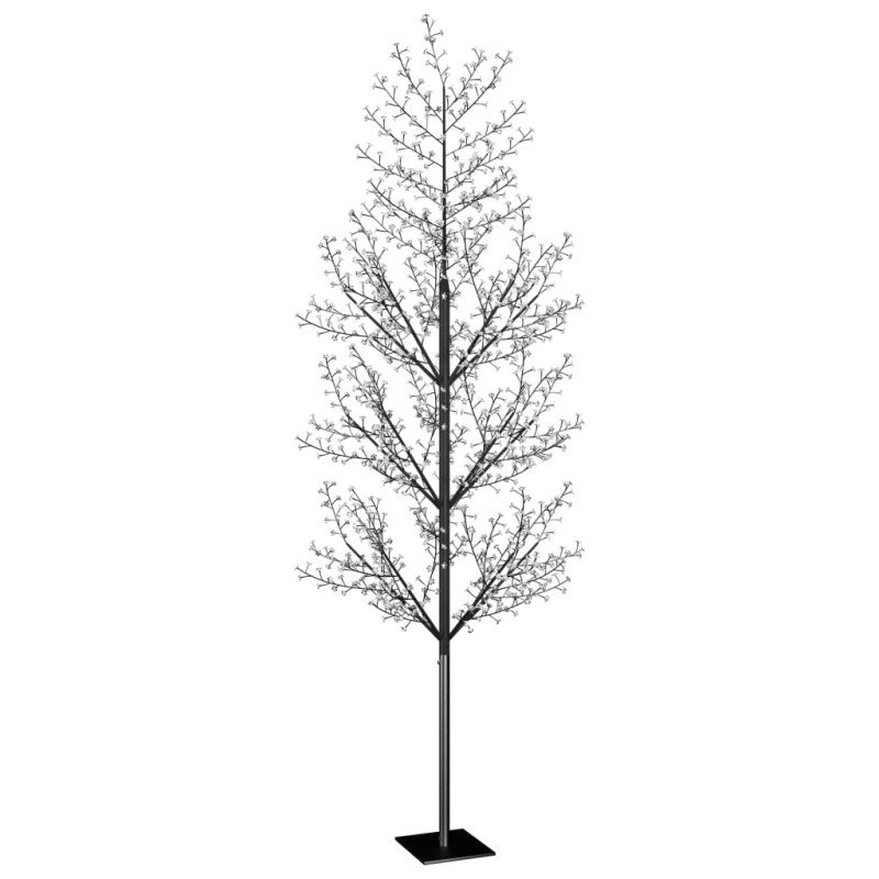vidaXL Vianočný stromček 1200 LED teplé biele svetlo kvety čerešne 400 cm