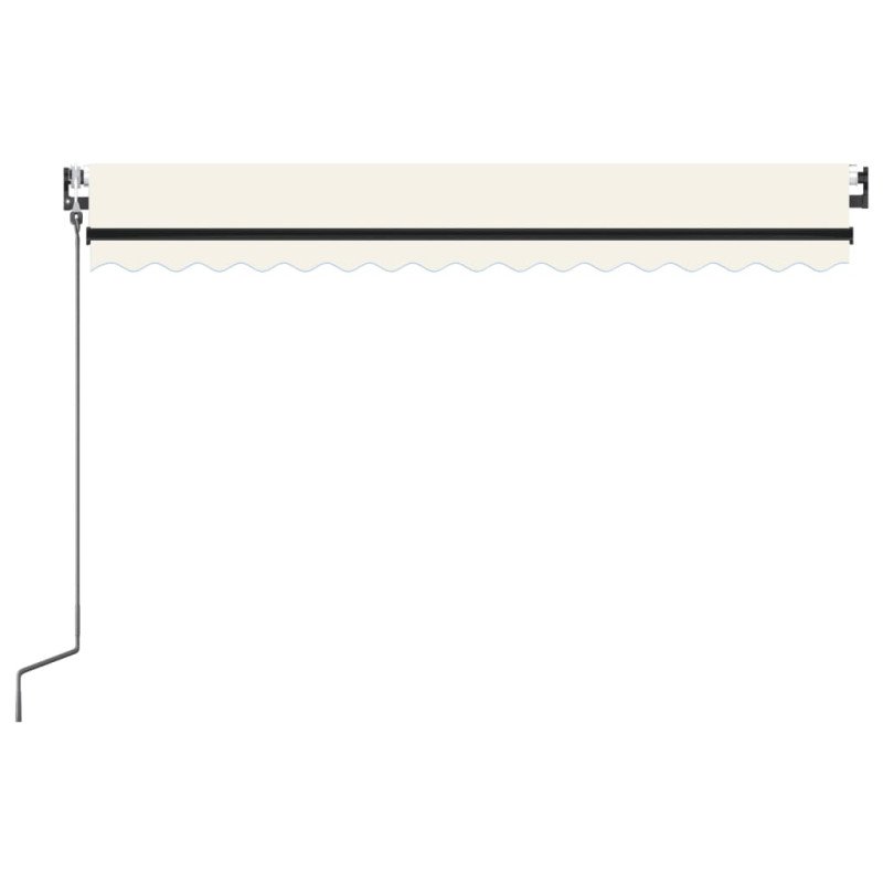 vidaXL Automatická markíza, LED a senzor vetra 400x350 cm, krémová