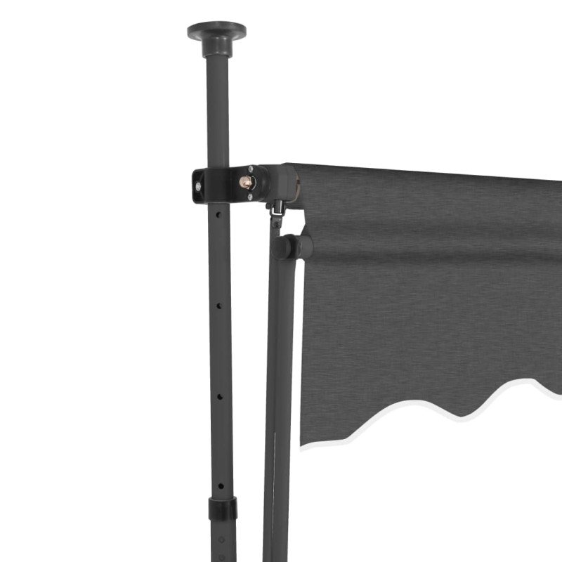 vidaXL Ručne zaťahovacia markíza s LED 350 cm, antracitová