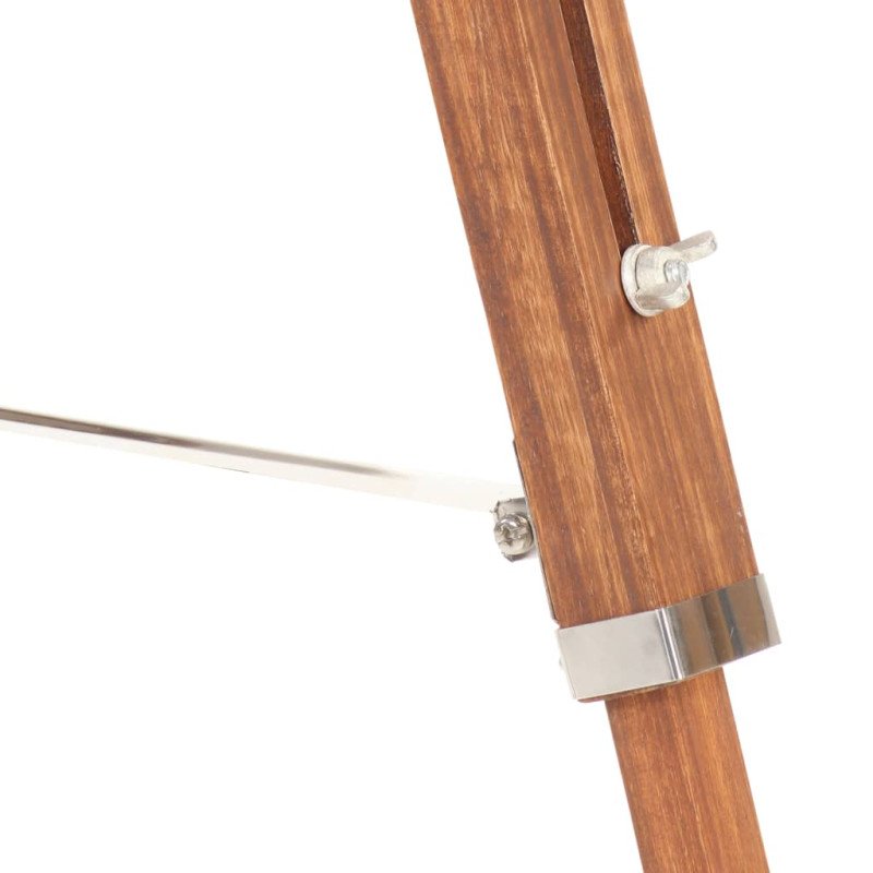 vidaXL Lampa na statíve medovo-hnedá a čierna 141 cm teakový masív