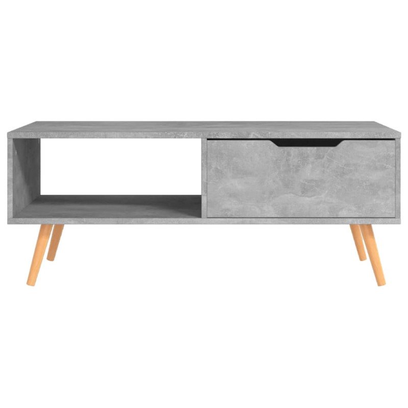 vidaXL Konferenčný stolík betónový sivý 100x49,5x43 cm drevotrieska
