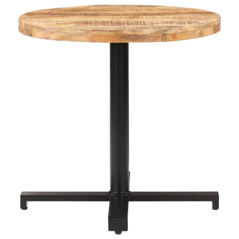 vidaXL Bistro stolík okrúhly Ø80x75 cm surové mangovníkové drevo