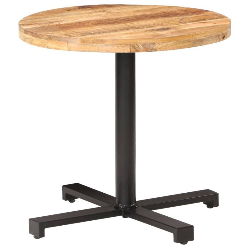vidaXL Bistro stolík okrúhly Ø80x75 cm surové mangovníkové drevo