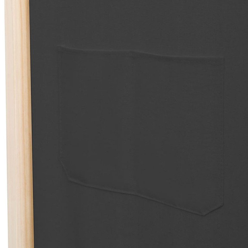 vidaXL 6-panelový paraván sivý 240x170x4 cm látkový