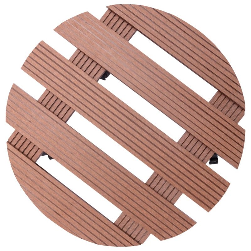 vidaXL Vozíky pod kvetináče 2 ks hnedé Ø30x7,5 cm WPC