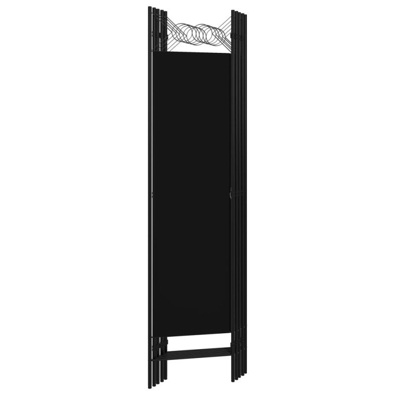 vidaXL Paraván s 5 panelmi, čierny 200x180 cm 