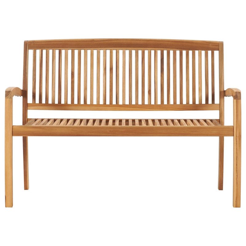 vidaXL 2-miestna stohovateľná záhradná lavička 128,5 cm, tíkový masív 