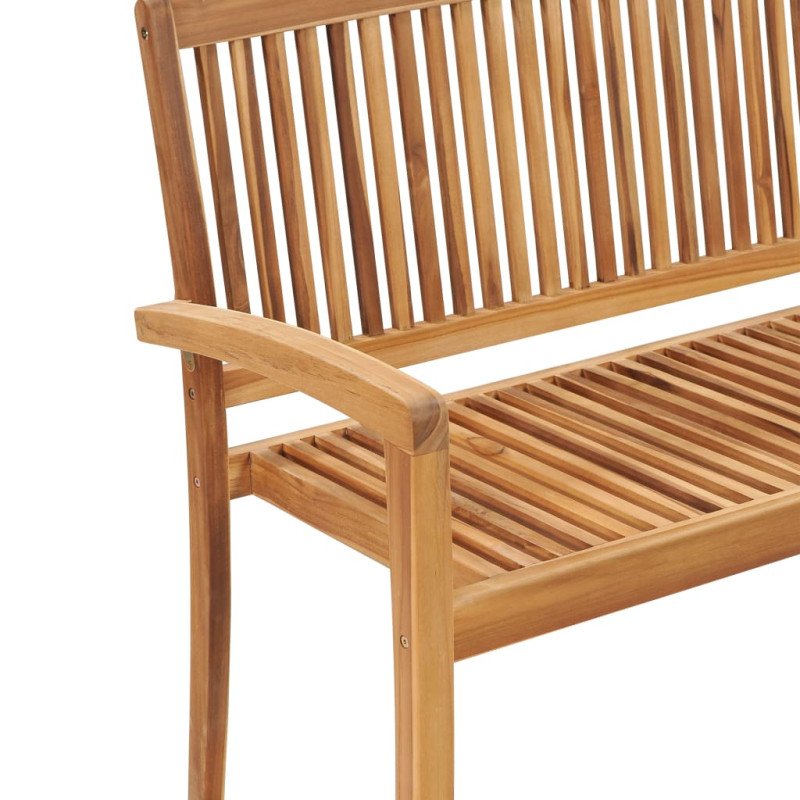 vidaXL 2-miestna stohovateľná záhradná lavička 128,5 cm, tíkový masív 
