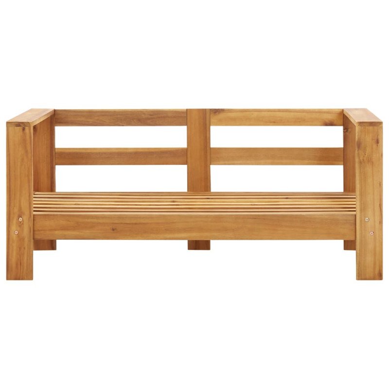 vidaXL Záhradná pohovka s podložkami 140 cm, akáciový masív, sivá