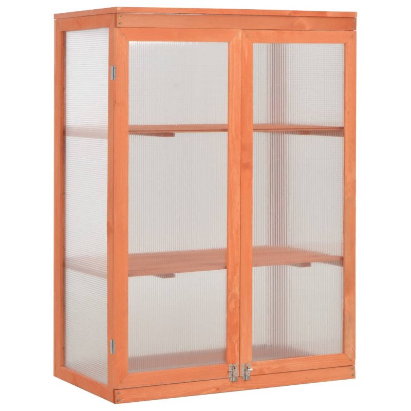 vidaXL Skleník, drevo 75x47x109 cm