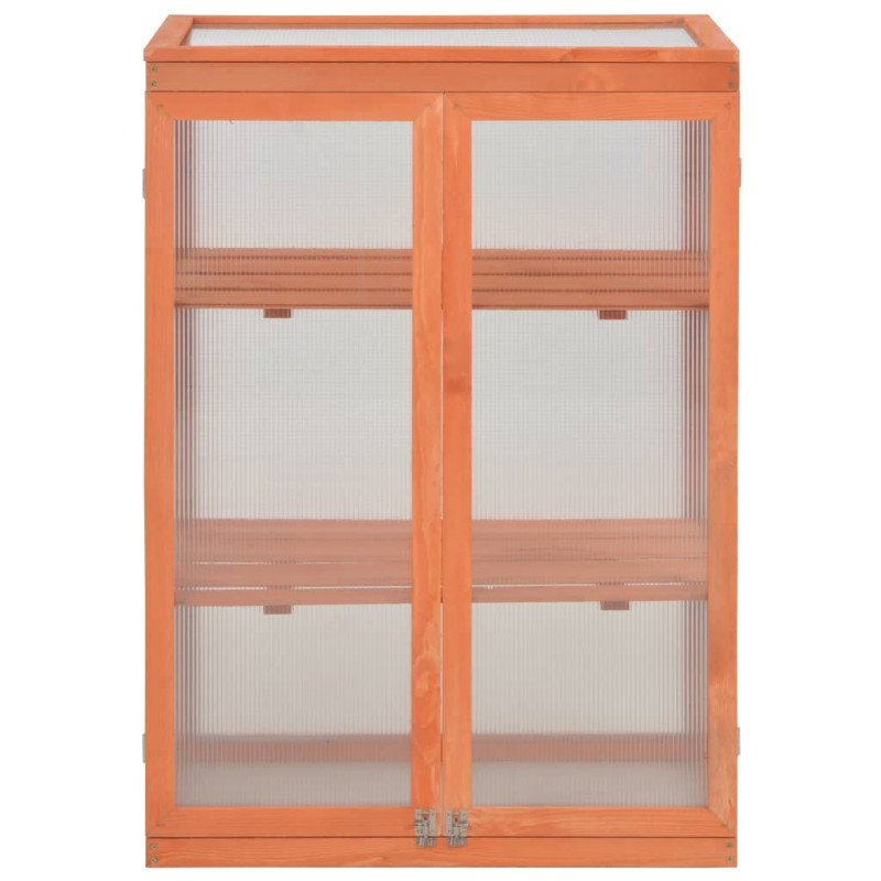 vidaXL Skleník, drevo 75x47x109 cm