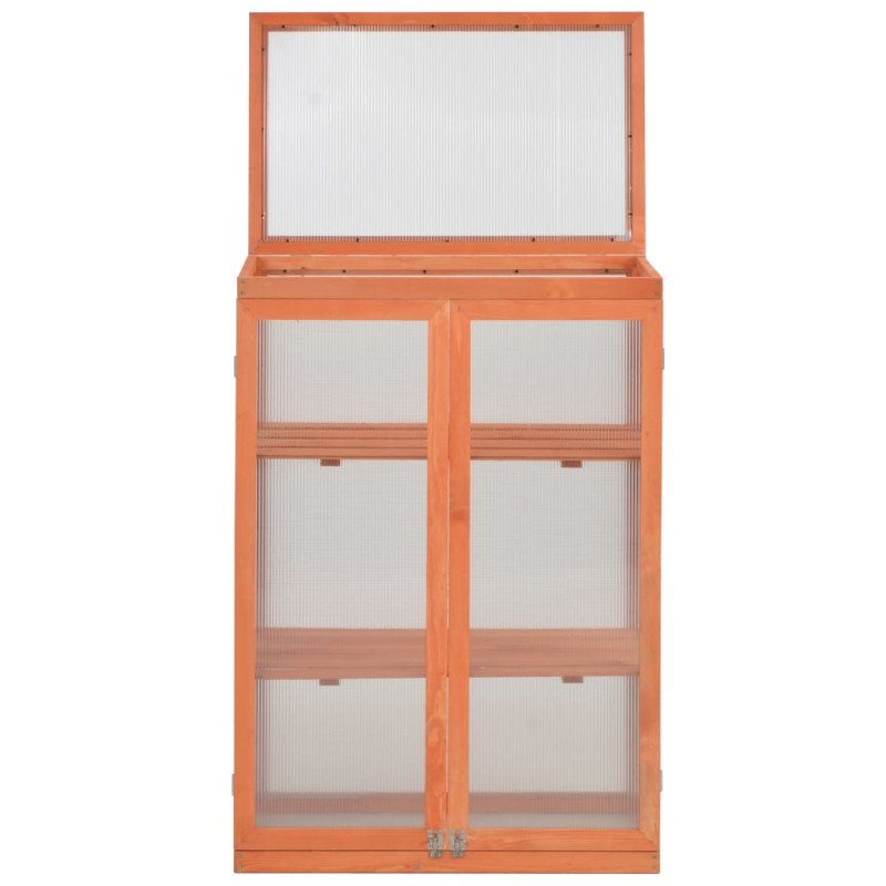vidaXL Skleník, drevo 75x47x109 cm