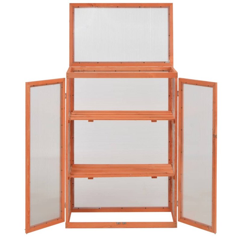 vidaXL Skleník, drevo 75x47x109 cm