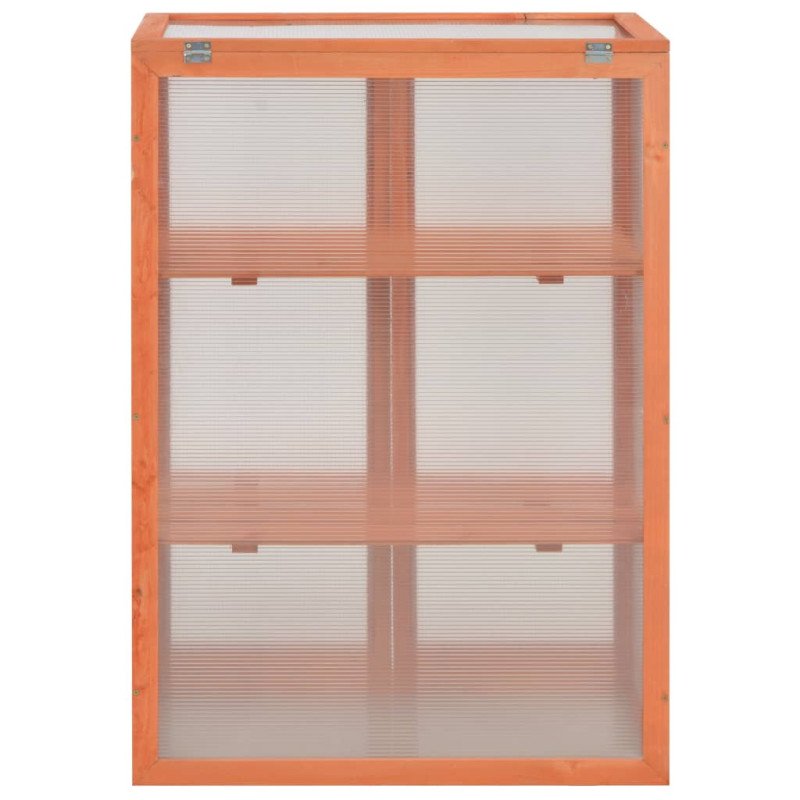 vidaXL Skleník, drevo 75x47x109 cm