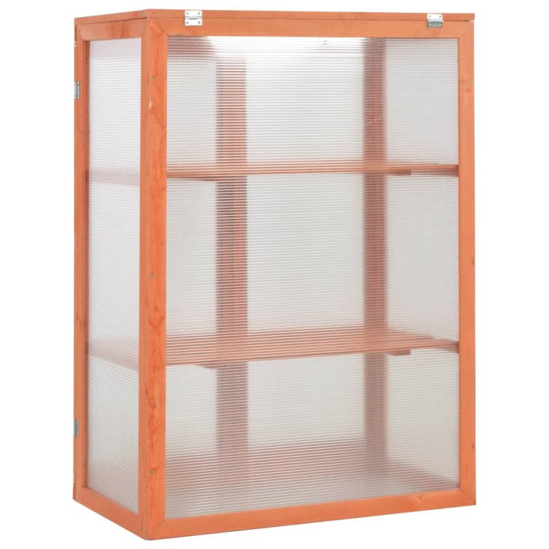 vidaXL Skleník, drevo 75x47x109 cm