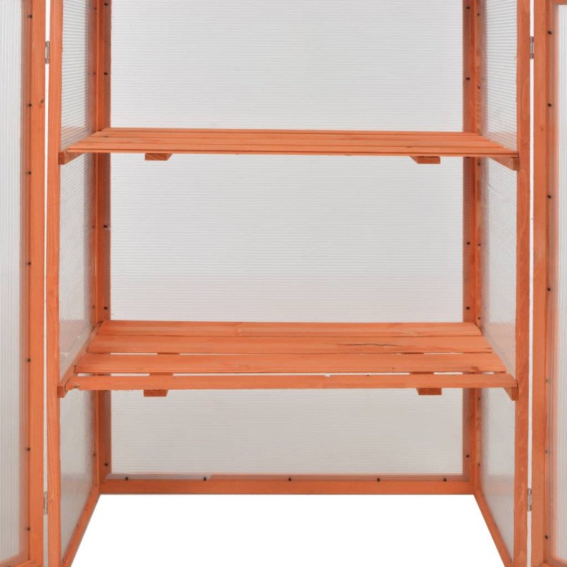 vidaXL Skleník, drevo 75x47x109 cm