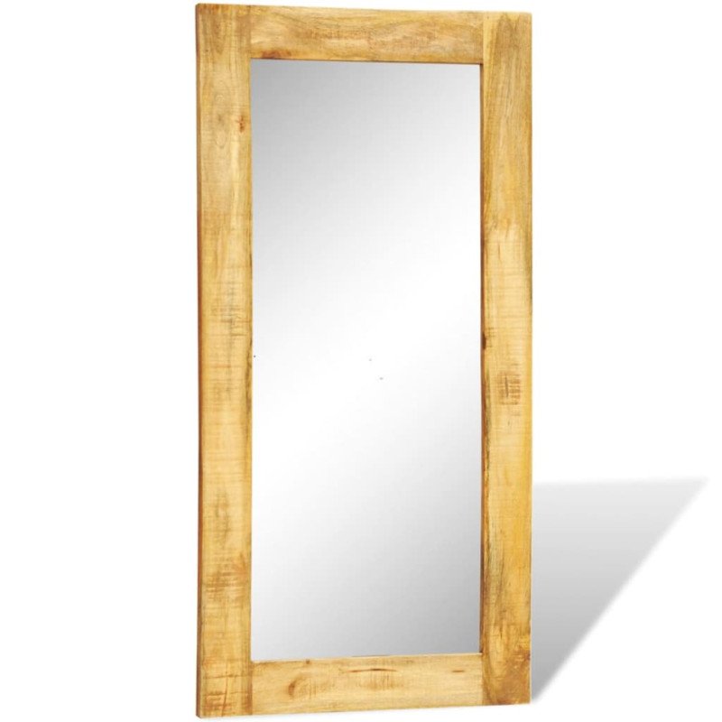 vidaXL Nástenné zrkadlo s rámom z dreveného masívu 120x60 cm