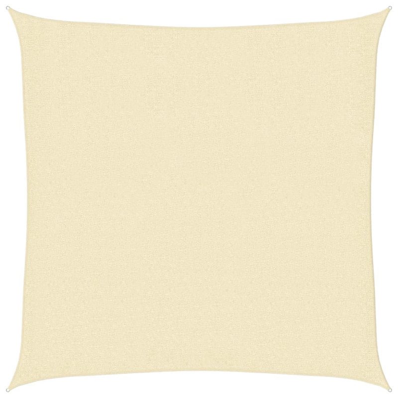vidaXL Štvorcová plachta proti slnku z HDPE, 2x2 m, krémová