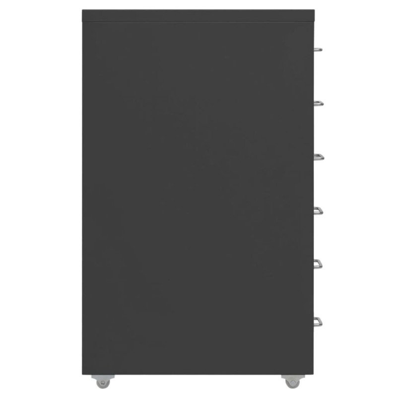 vidaXL Mobilná kartotéka antracitová 28x41x69 cm kov