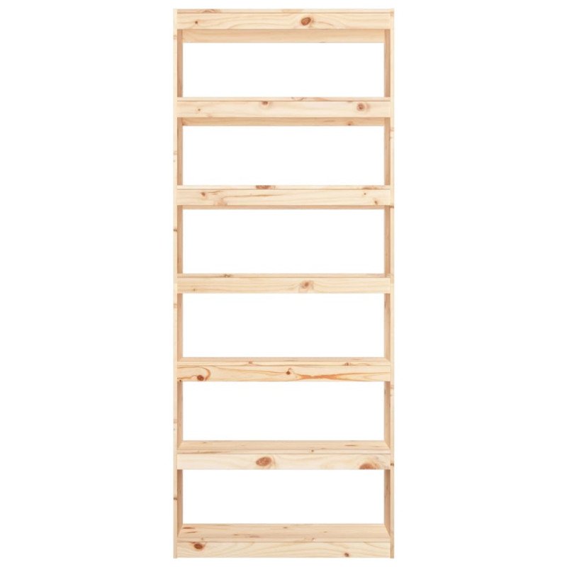 vidaXL Knižnica/deliaca stena 80x35x199,5 cm masívna borovica
