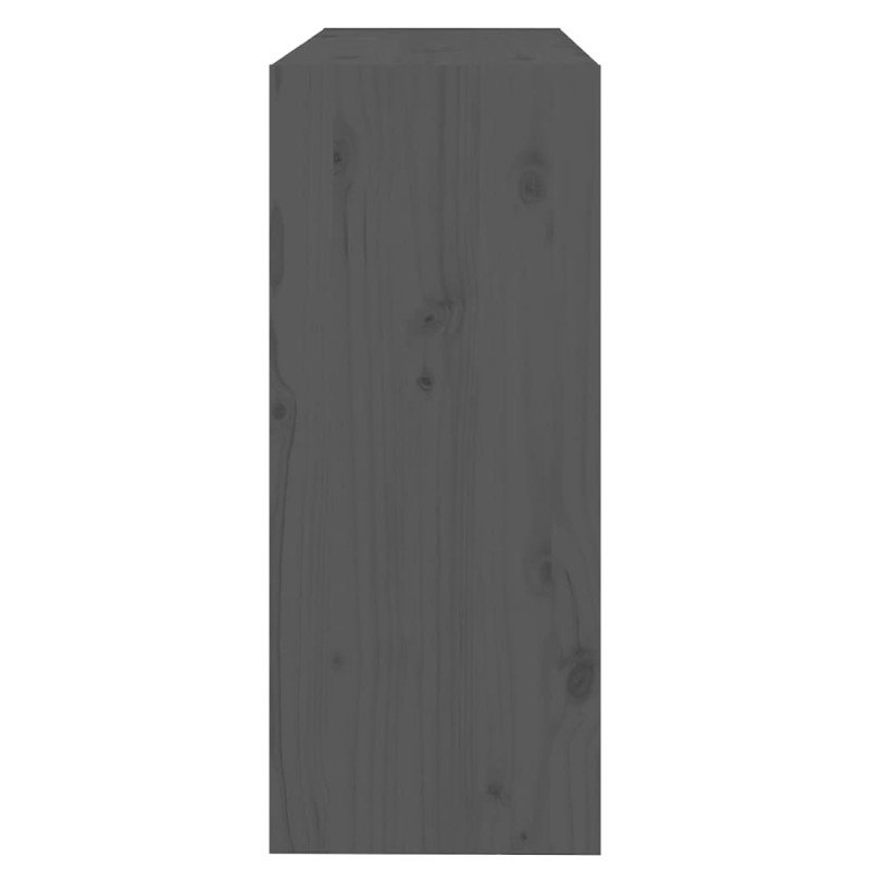vidaXL Knižnica/deliaca stena sivá 80x30x71,5 cm masívna borovica