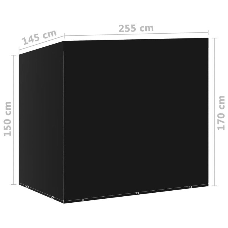 vidaXL Plachty na hojdačku 2 ks, 10 očiek, 2 zipsy 255x145x170 cm