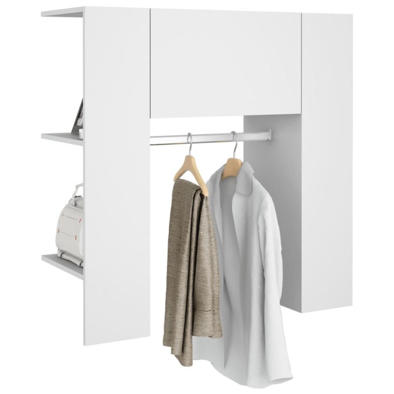 vidaXL Skrinka do chodby biela 97,5x37x99 cm spracované drevo