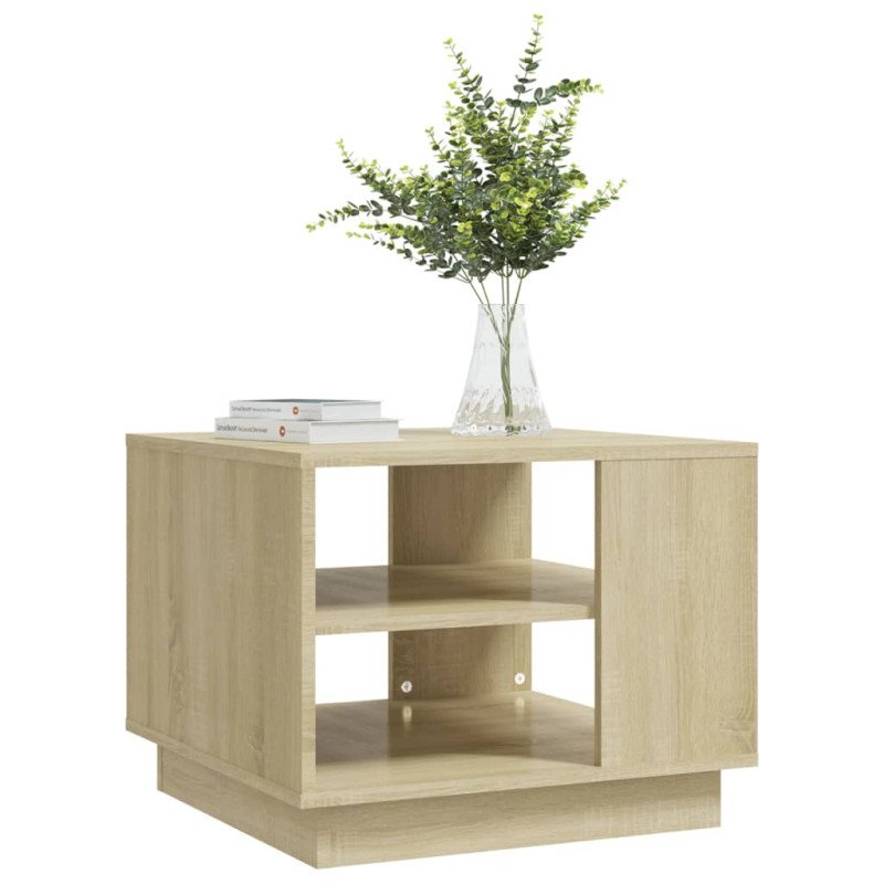 vidaXL Konferenčný stolík dub sonoma 55x55x43 cm drevotrieska