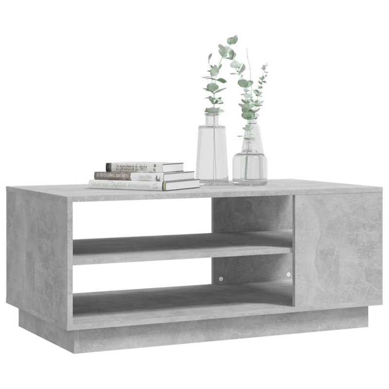 vidaXL Konferenčný stolík betónovosivý 102x55x43 cm drevotrieska