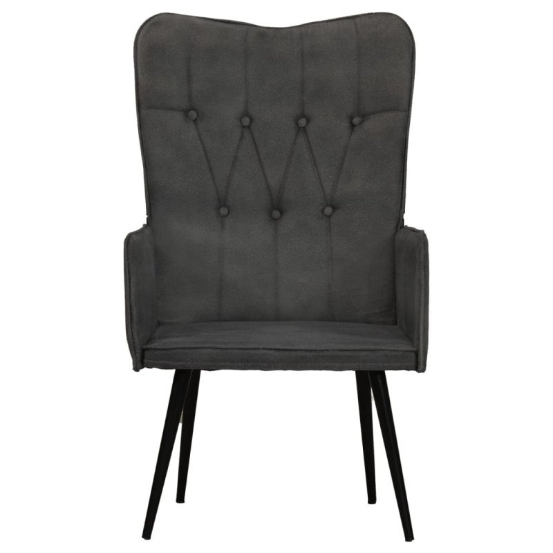vidaXL Kreslo wingback čierne plátno