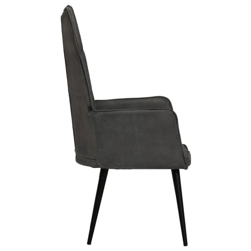 vidaXL Kreslo wingback čierne plátno