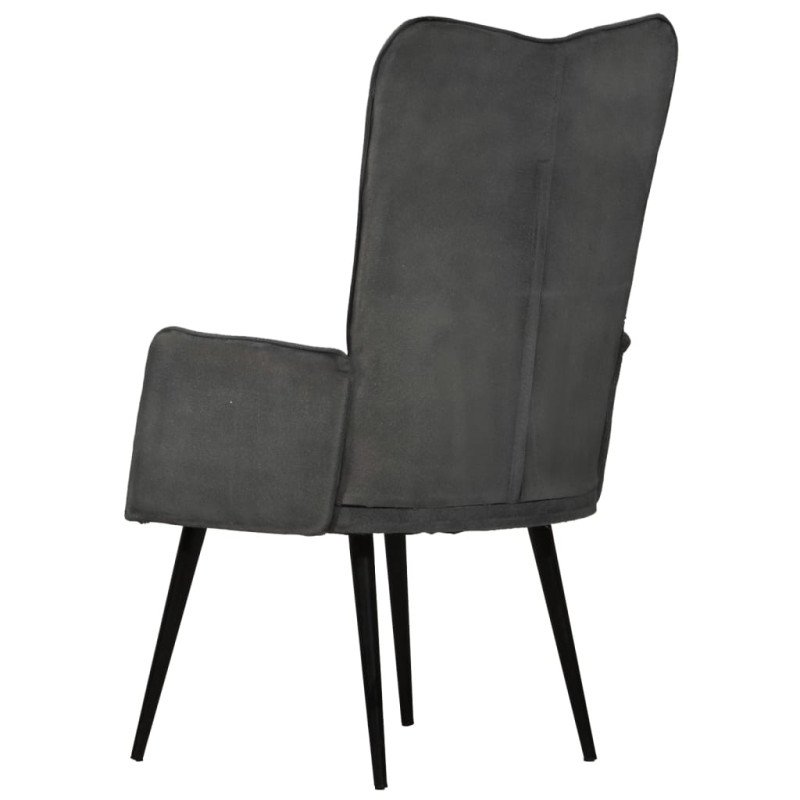 vidaXL Kreslo wingback čierne plátno