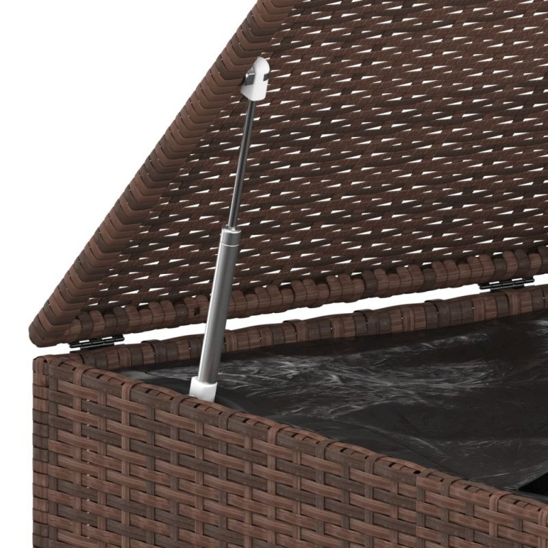 vidaXL Záhradný box na vankúše z polyratanu 145x100x103 cm hnedý