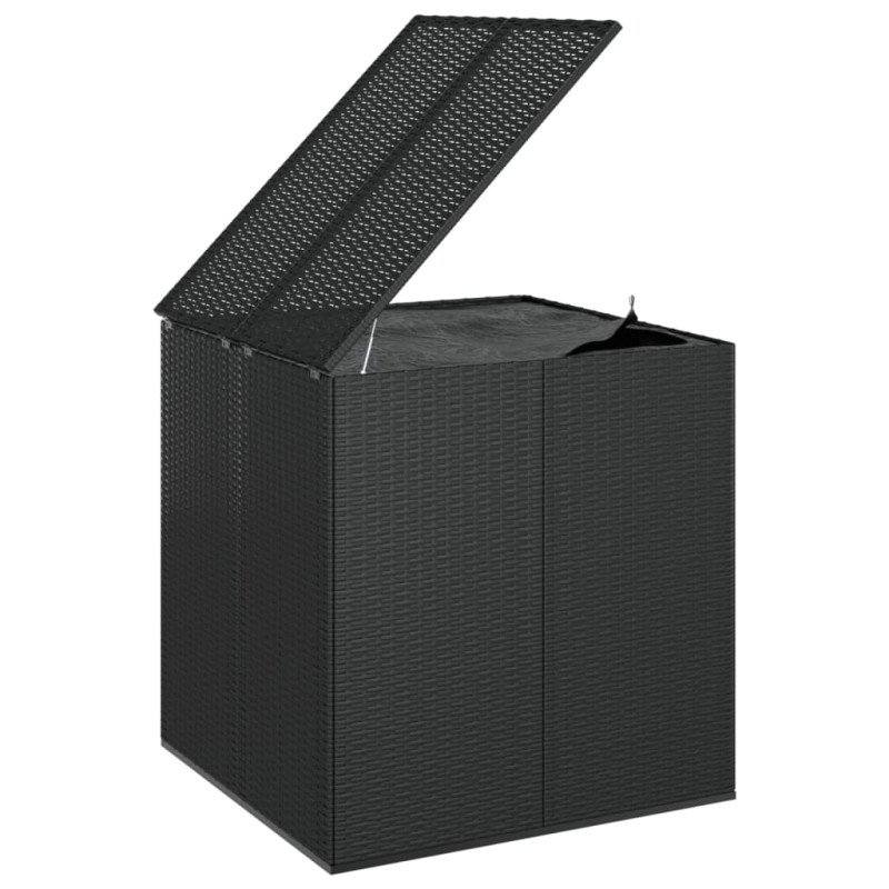 vidaXL Záhradný úložný box z polyratanu 100x97,5x104 cm čierny