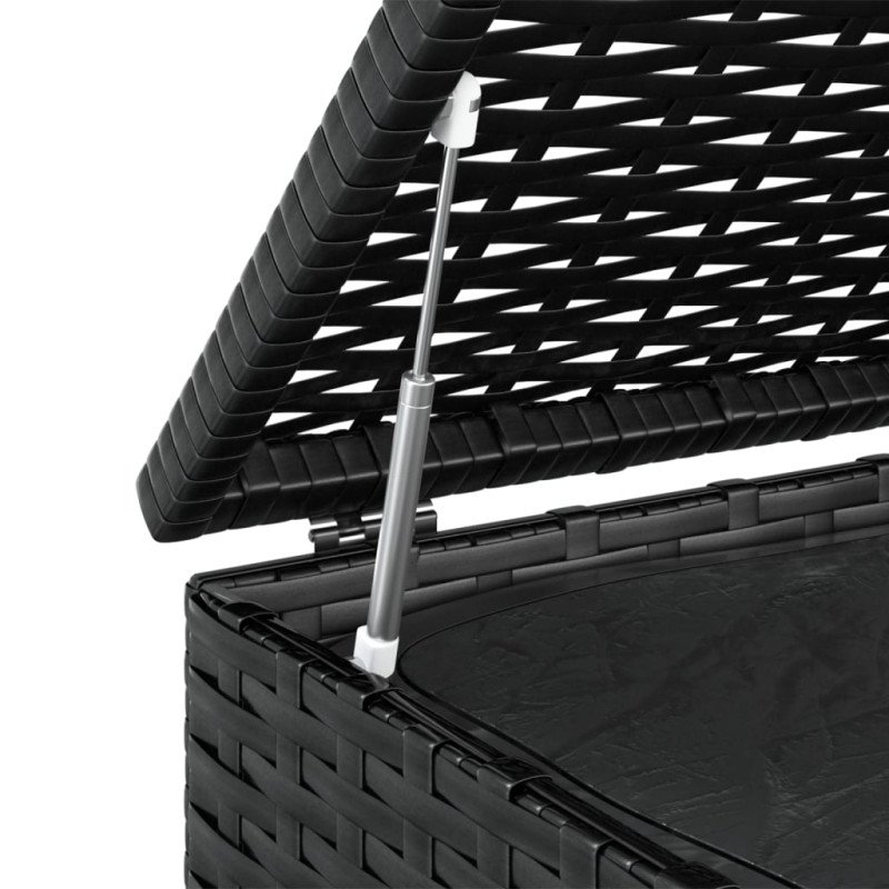 vidaXL Záhradný úložný box z polyratanu 100x97,5x104 cm čierny