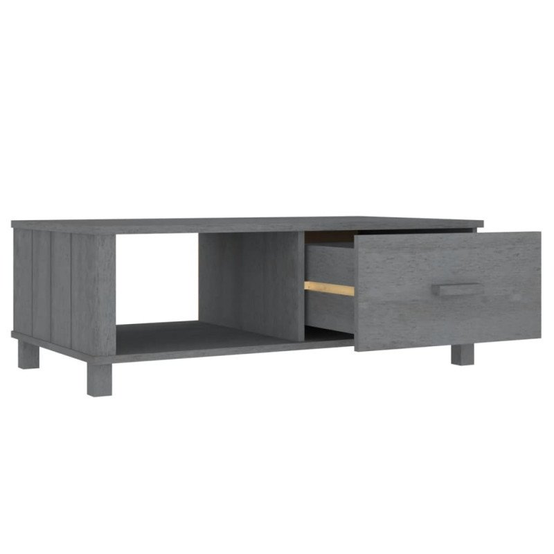vidaXL Konferenčný stolík HAMAR, tmavosivý 100x55x35 cm, borovica