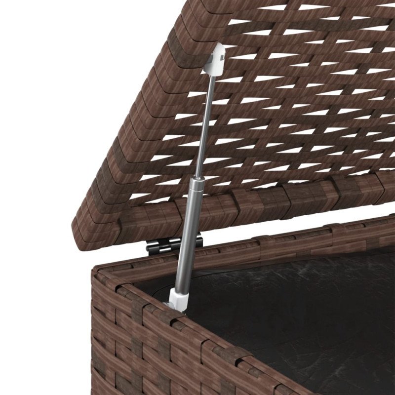 vidaXL Záhradný úložný box z polyratanu 100x49x103,5 cm hnedý
