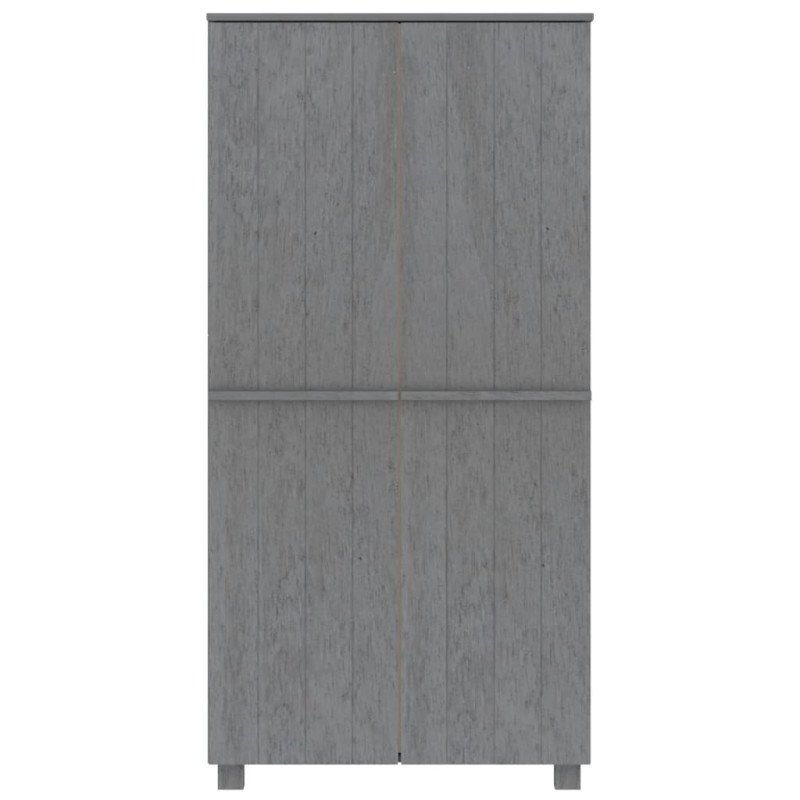vidaXL Šatník HAMAR, tmavosivý 89x50x180 cm, borovicový masív