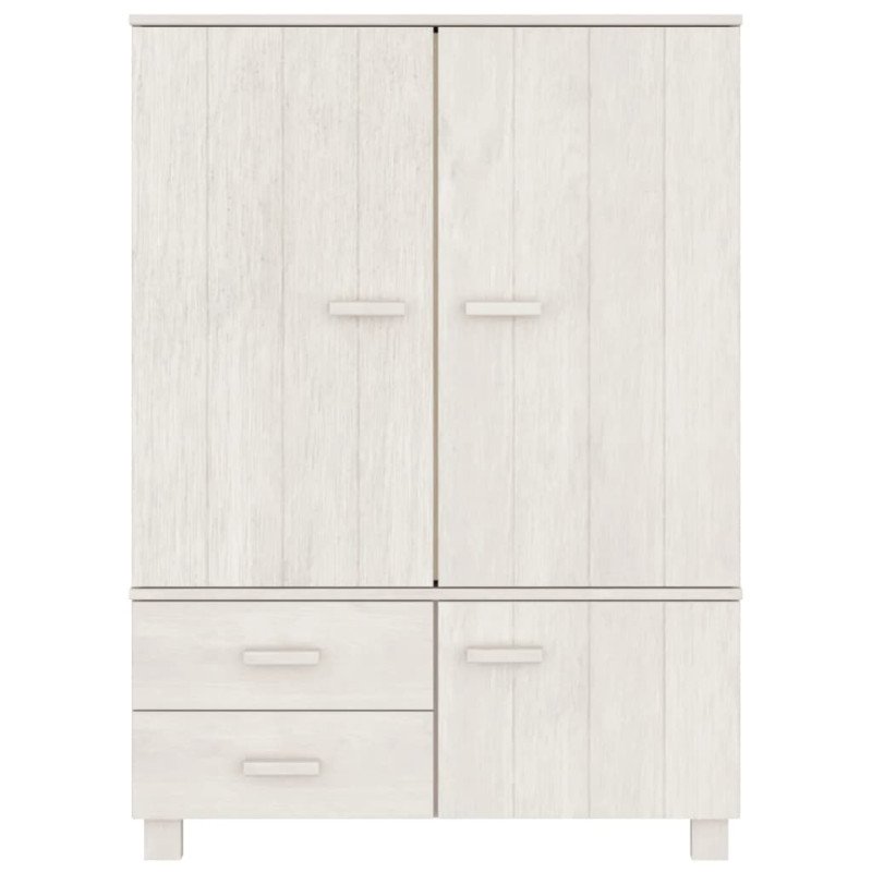 vidaXL Šatník HAMAR, biely 99x45x137 cm, borovicový masív